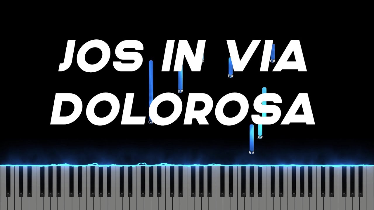 Jos in Via Dolorosa - Instrumental Pian - Negativ Pian - Tutorial