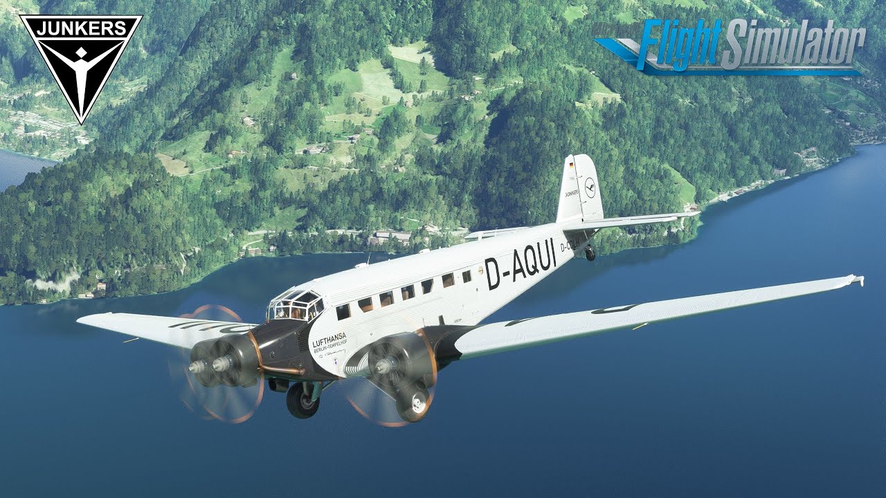 Asobo Junkers Ju-52 - A short scenic flight over beautiful Switzerland - Microsoft Flight Simulator
