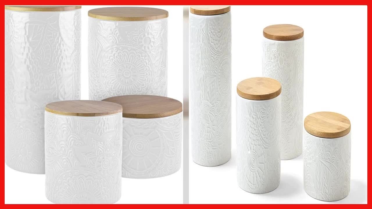 4-Piece Ceramic Canister Set: Stylish Food Storage That Keeps Snacks Fresh