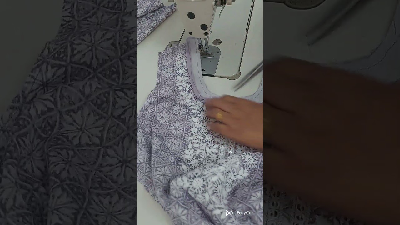 Easy method  to stitch facing  on chudi tops 😍🤩🤗🤗