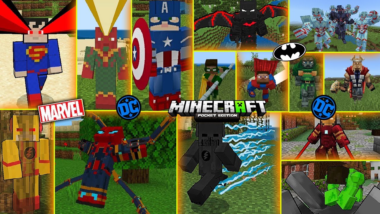 TOP 3 MARVEL SUPERHEROES MODS FOR MINECRAFT PE 😍| MCPE 1.21+