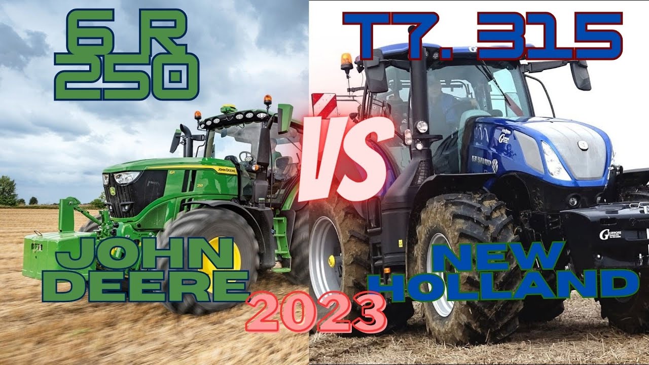 JOHN DEERE 6R 250 VS NEW HOLLAND T7 315 #top #agriculture #tractor #newholland #johndeere