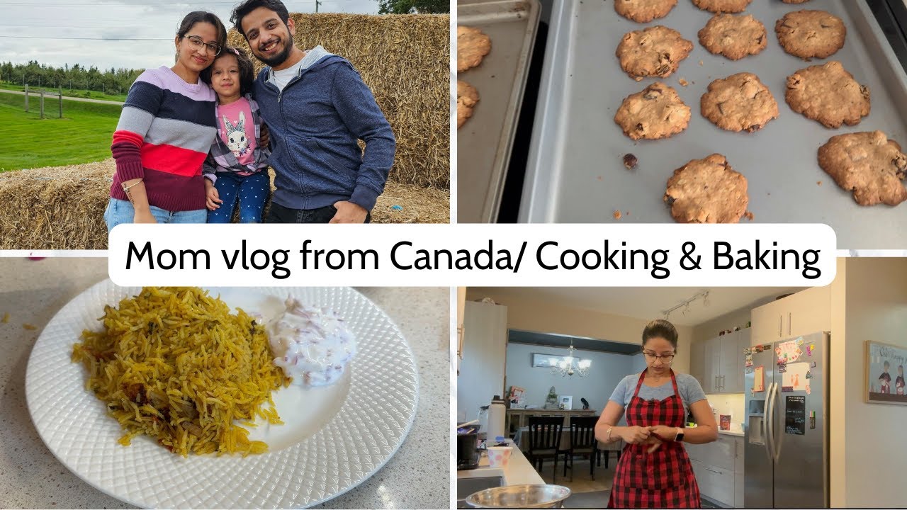 Canadaவில்  winter start ஆயிடுச்சு | Cooking mushroom biriyani & Healthy cookies | MomCafe