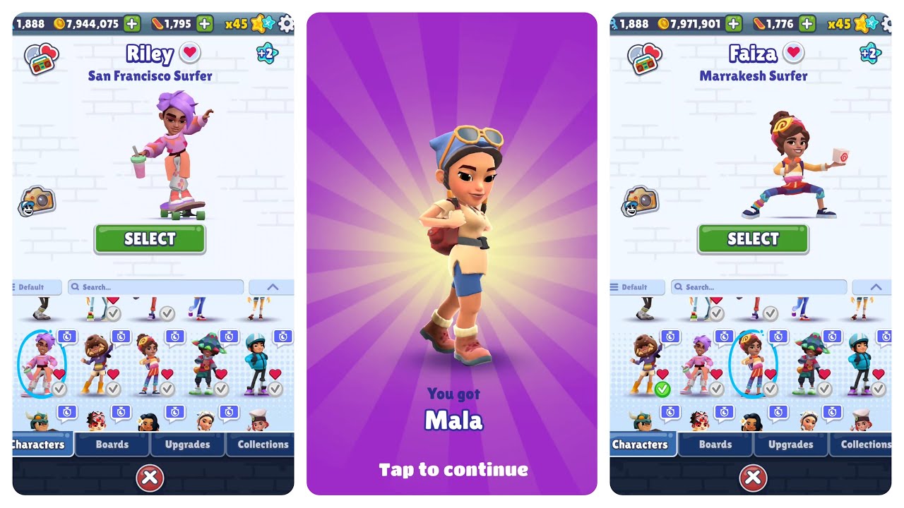 Subway Surfers Istanbul 2024 Season Hunt Reward Mala vs Riley vs Faiza
