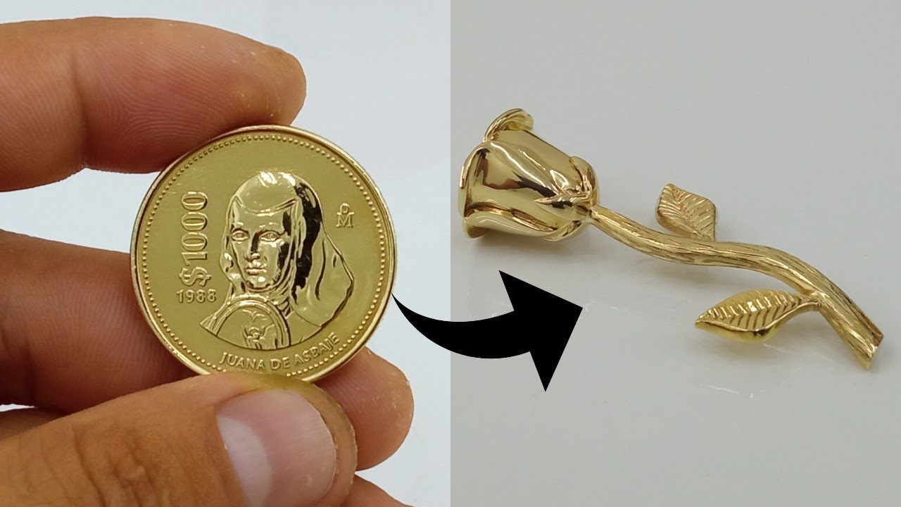 Convierto Moneda En Una Rosa //PROCESO COMPLETO