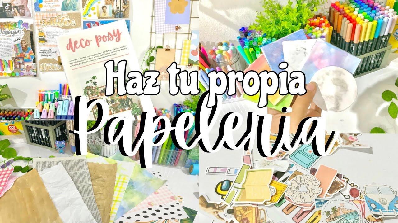 ✨Haz tu propia papelería casera✨+ deco posy 📓🖍