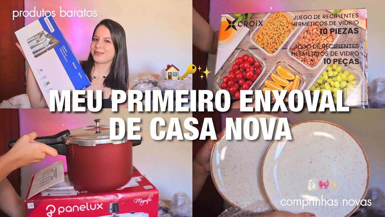 🎀MEU ENXOVAL DE CASA NOVA🏠🔑utensílios, pratos, abrindo todos os produtos✨