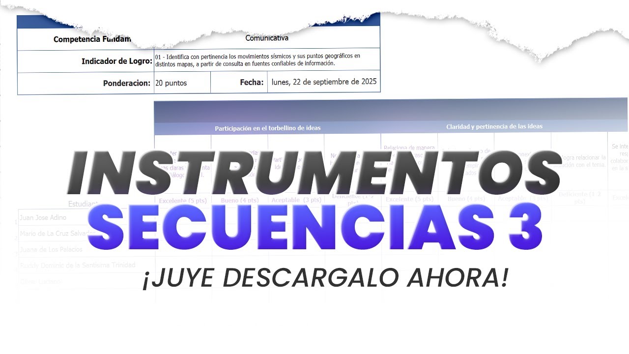 🔥 SECUENCIA 03 | Instrumento de Evaluación - EN VIVO