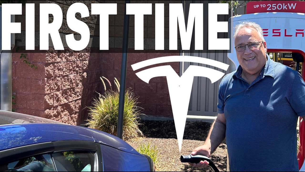 Dad's First Time at the Tesla Supercharger: Epic Model 3 Experience!
