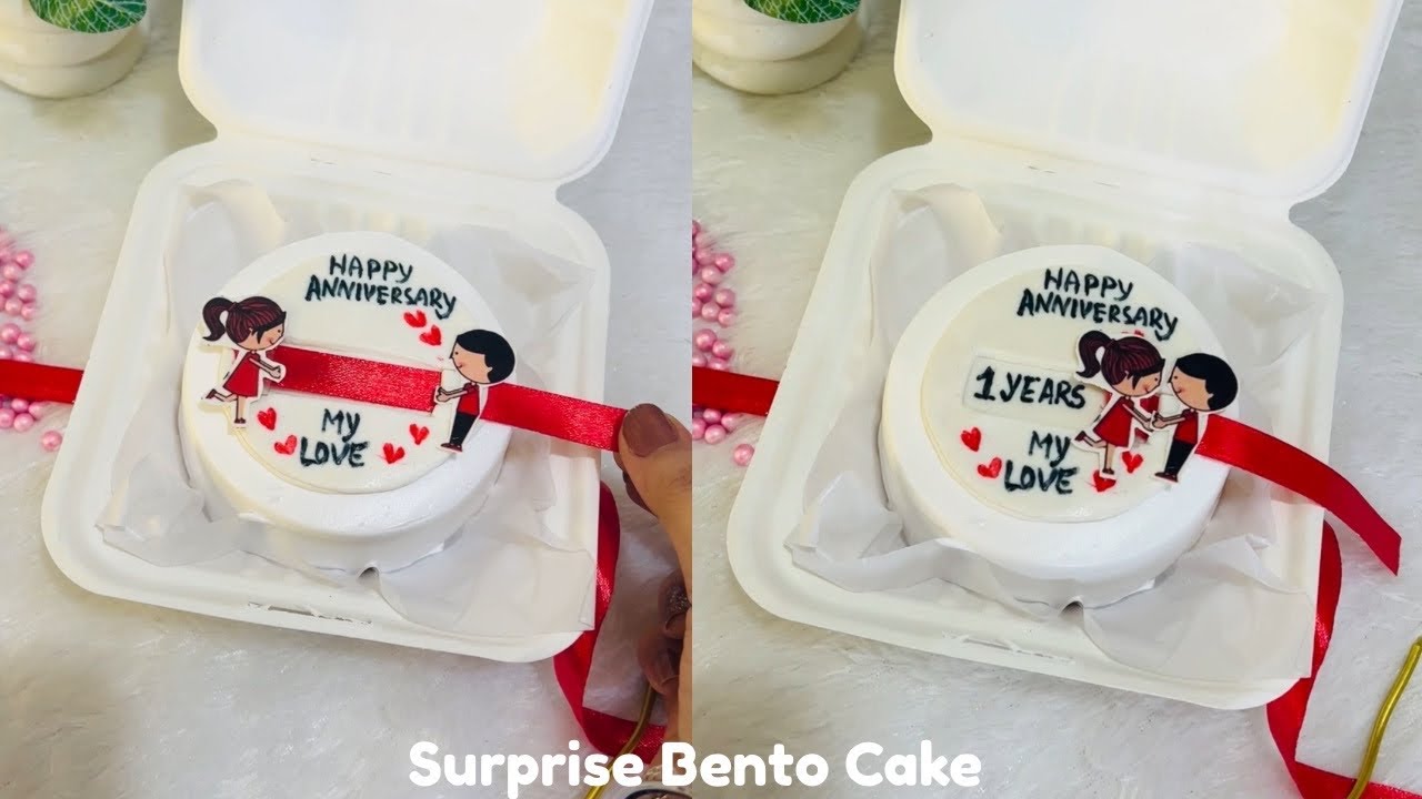 Chocolate Bento Cake | Anniversary & Valentine’s Day Surprise Cake | Small Cute Bento Cake