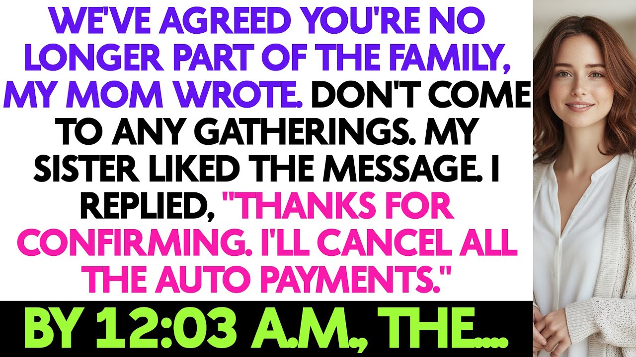 We've Agreed You're No Longer Part Of The Family, My Mom Wrote. Don't Come To Any...