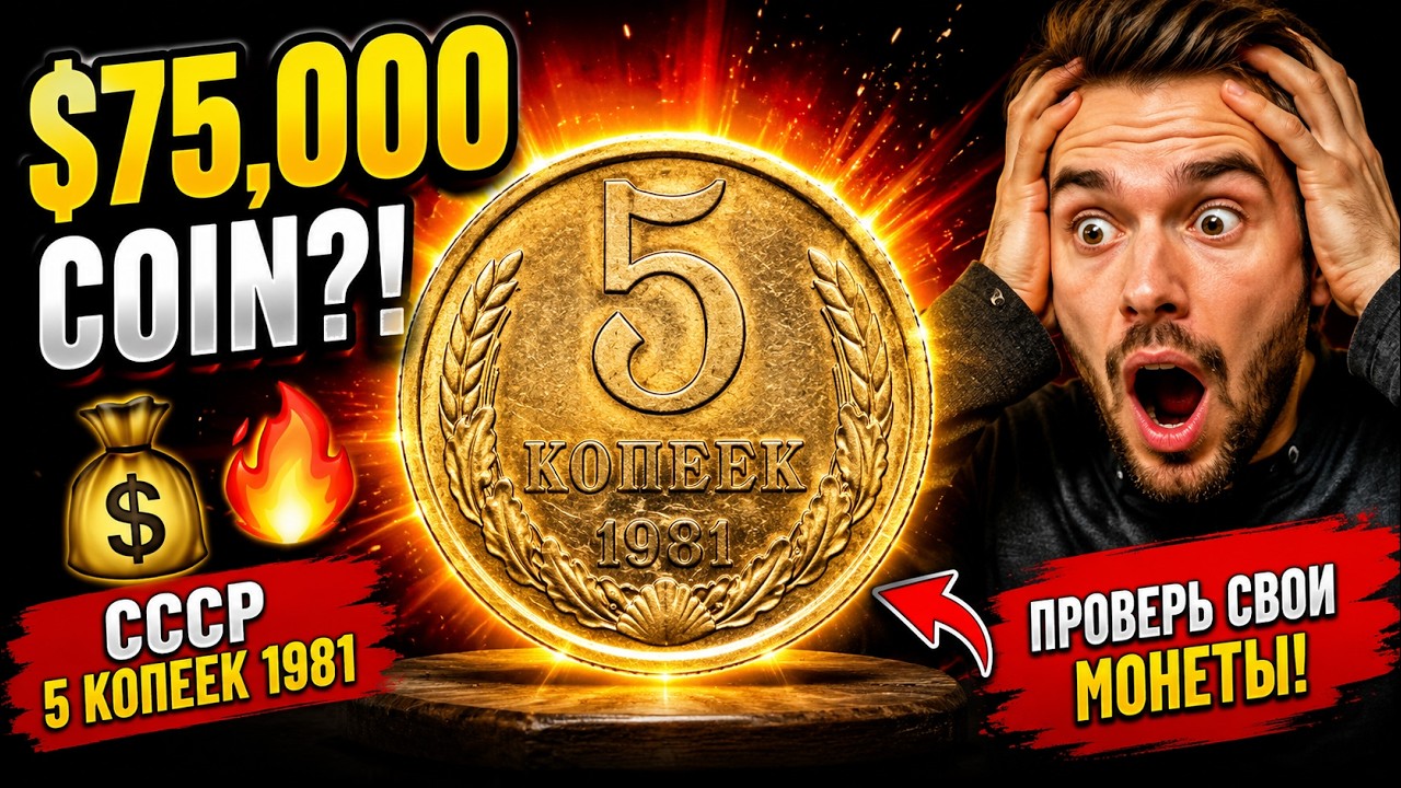 5 Копеек 1981 СССР Цена $80,000? Редкая Монета СССР 😱
