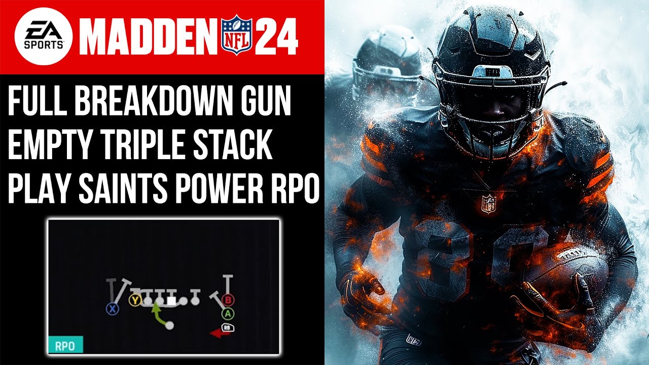 MADDEN 24 FULL BREAKDOWN GUN EMPTY TRIPLE STACK PLAY SAINTS POWER RPO