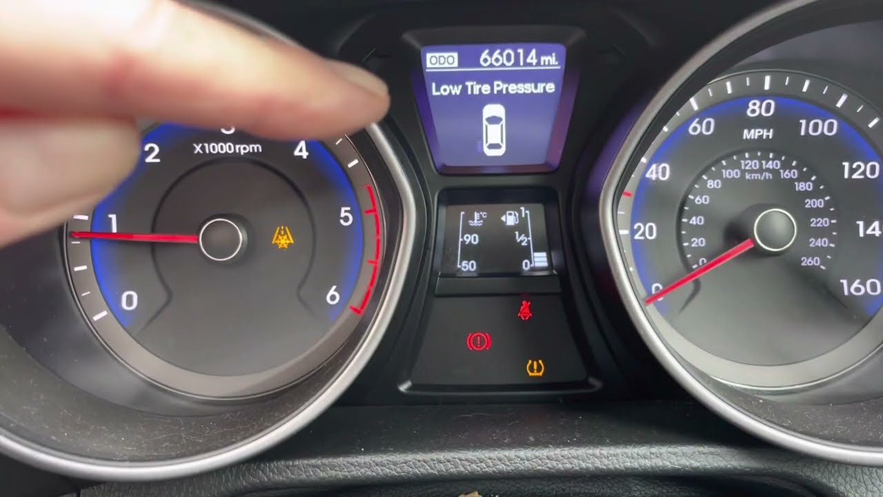 Сброс контрольной лампы TPMS Hyundai