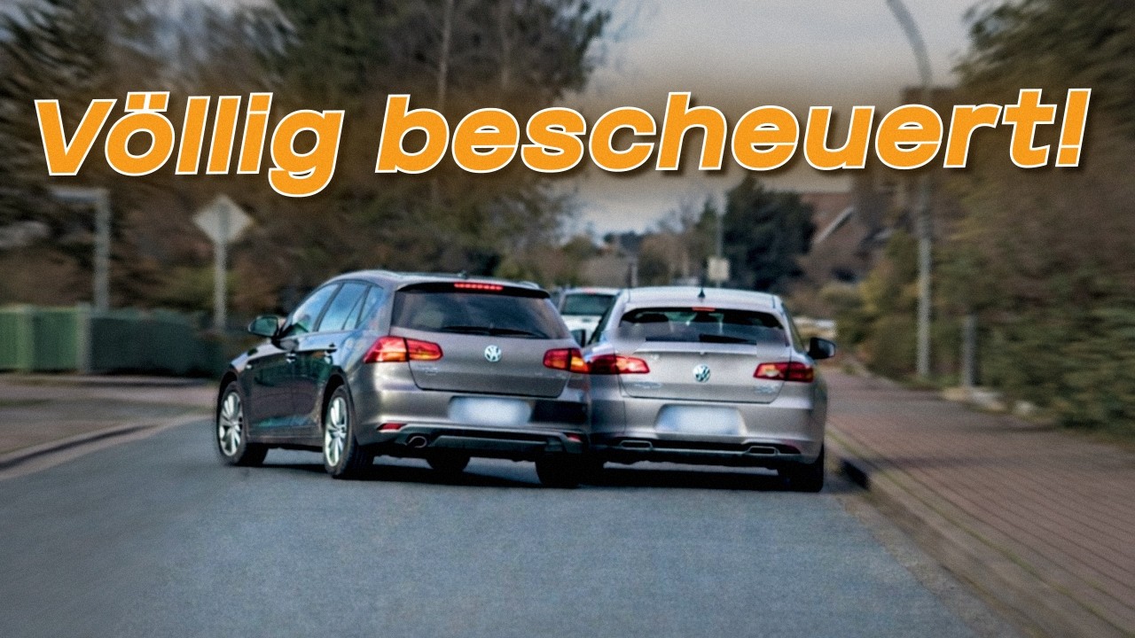Abgelenkt parkendes Auto touchiert und Road Rage mit Brakecheck | #GERMAN #DASHCAM | #351