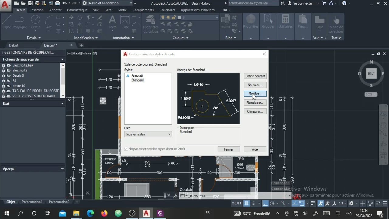 Projet 4.1 | Paramétrer la Cotation et l'Échelle sur AutoCAD