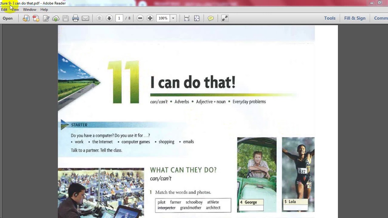 English / I can do that