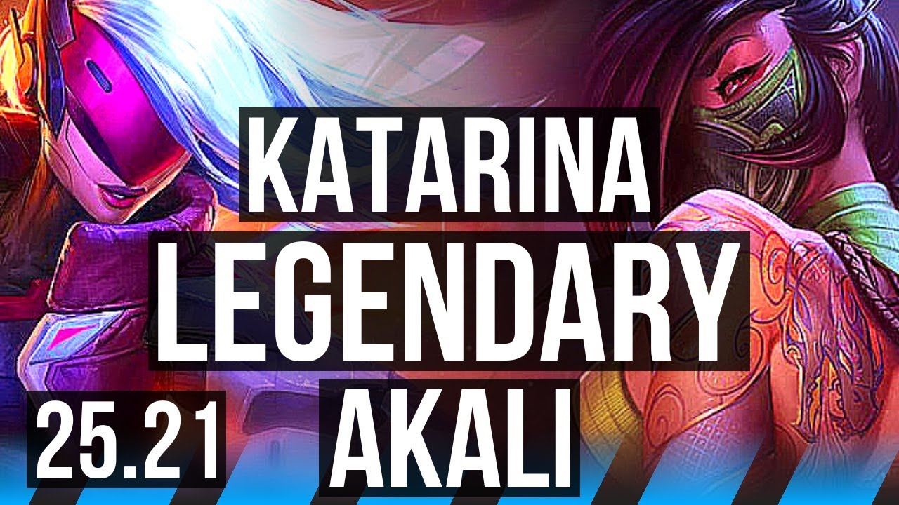 KATARINA vs AKALI (MID) | 14/0/2, 8 solo kills, Legendary | EUW Diamond | 25.21