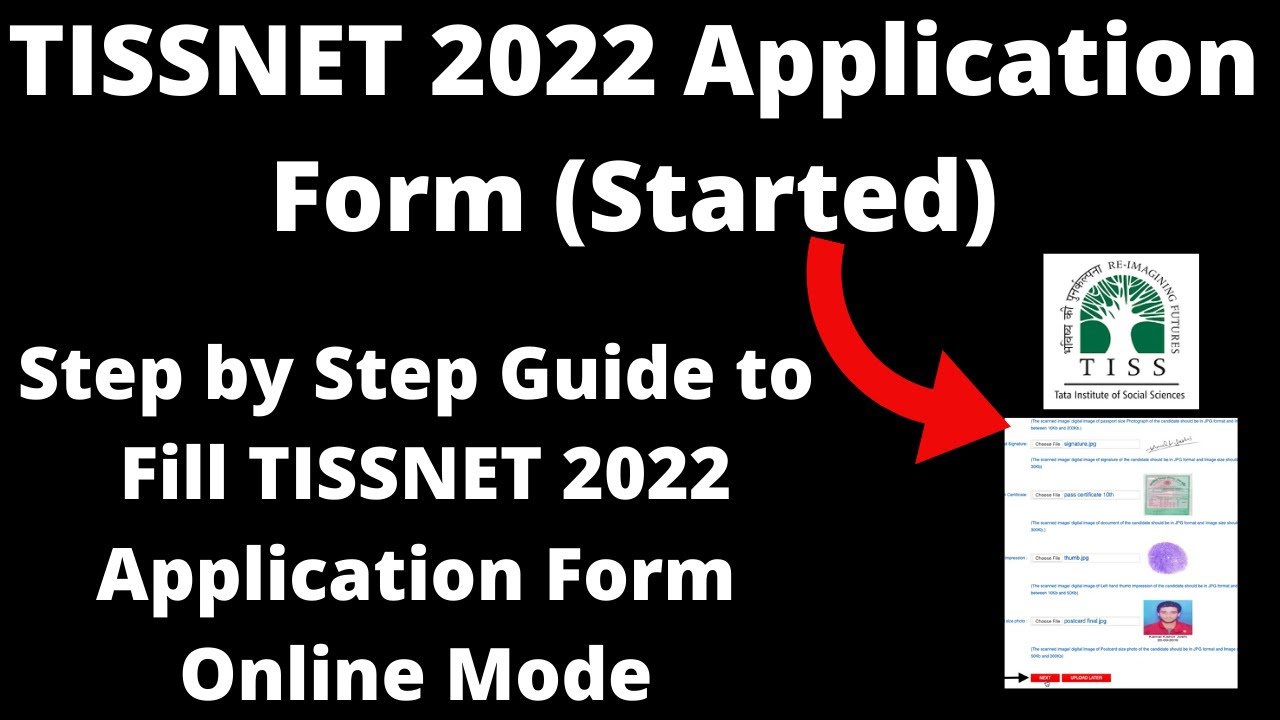 TISSNET 2022 Application Form (Started) - How to Register TISSNET 2022 Online Application Form