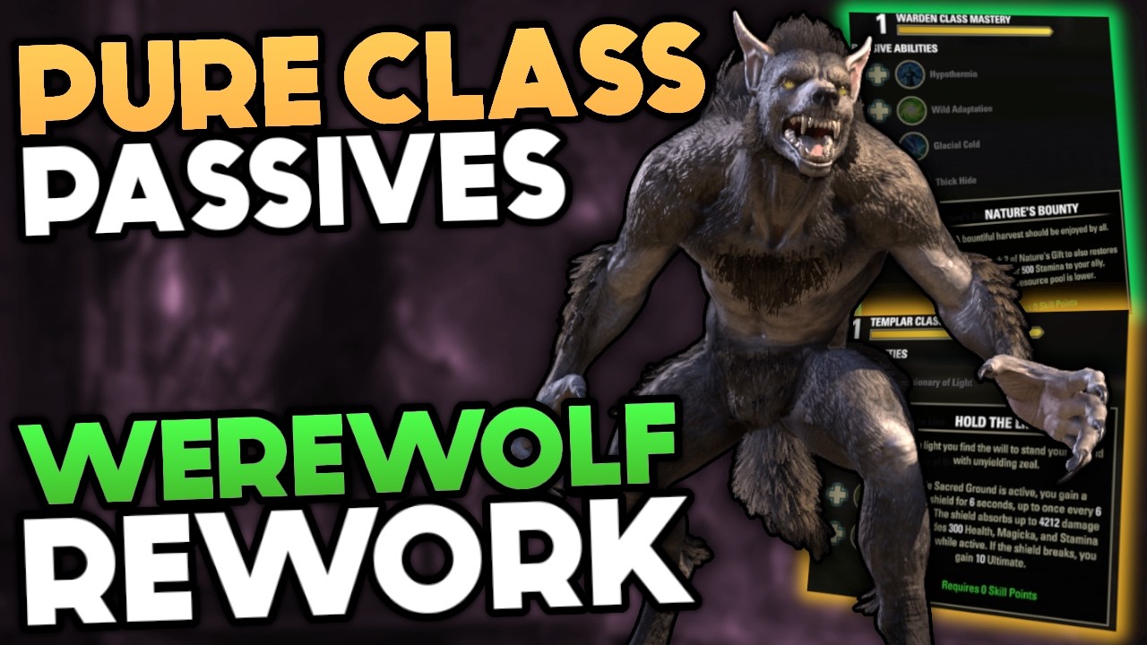 Werewolf Rework, Class Masteries & Crimson Veldt Trial Art - ESO March Dev Update