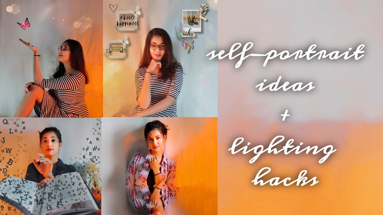 8 Self Portrait without tripod| Part 1• Light Hacks at Home |using Mobile camera| Charchita Sarma|