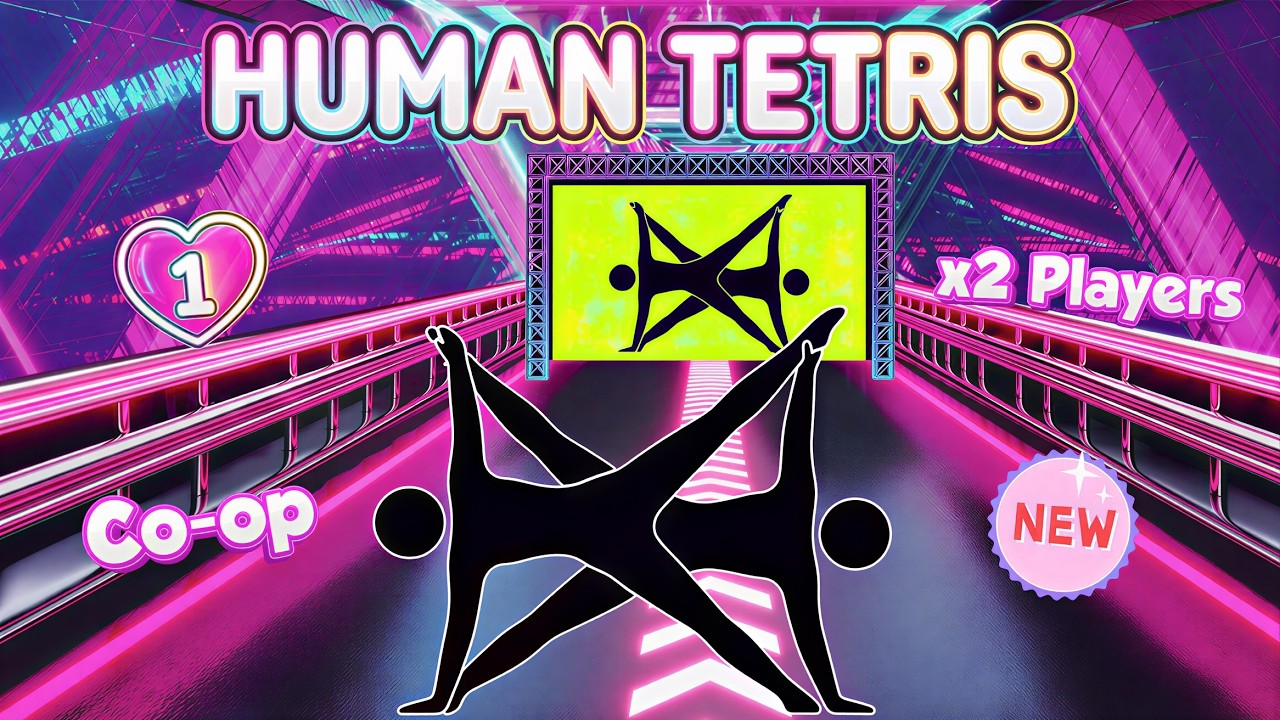 Human Tetris х 2 Player Co-op New Version | Immersive Interactive Warm Up | Full Body Routine #1