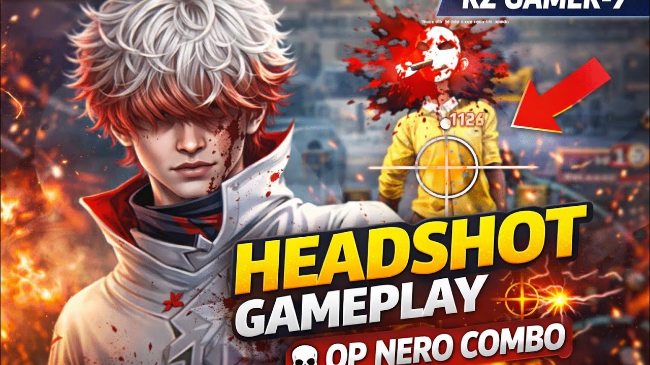 Op. Headshot shot game playing video.. #freefire #rzgamer7 
