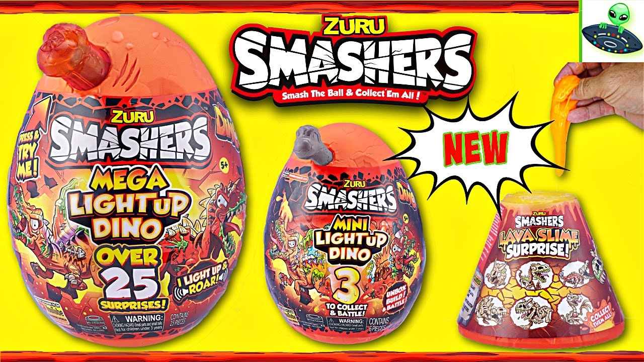 ZURU SMASHERS Mega Light Up Dino Lava Slime Surprise Series 4