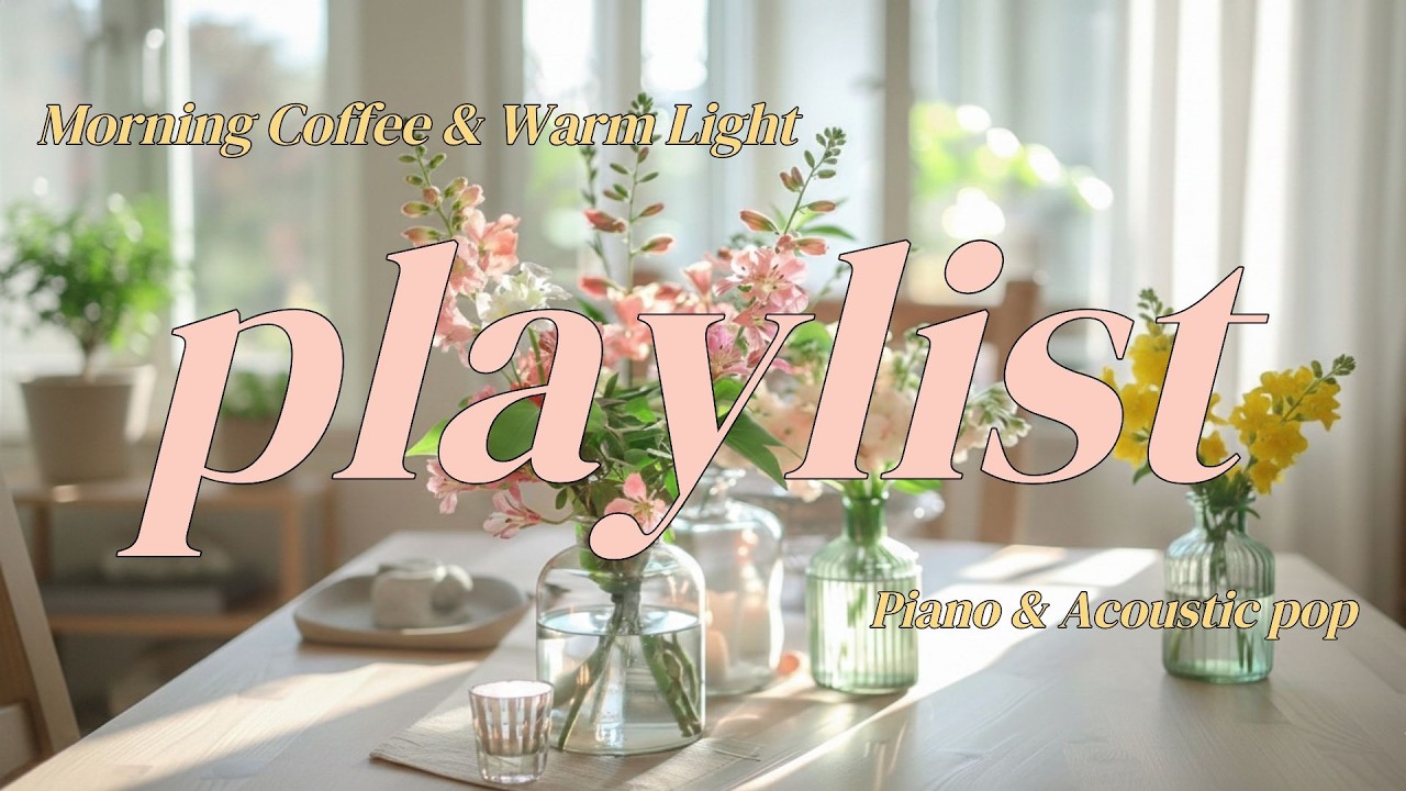 Playlist [카페] 창가에 머문 봄빛과 따뜻한 커피 한 잔 ☕🌸 | 느린 아침을 위한 힐링 음악