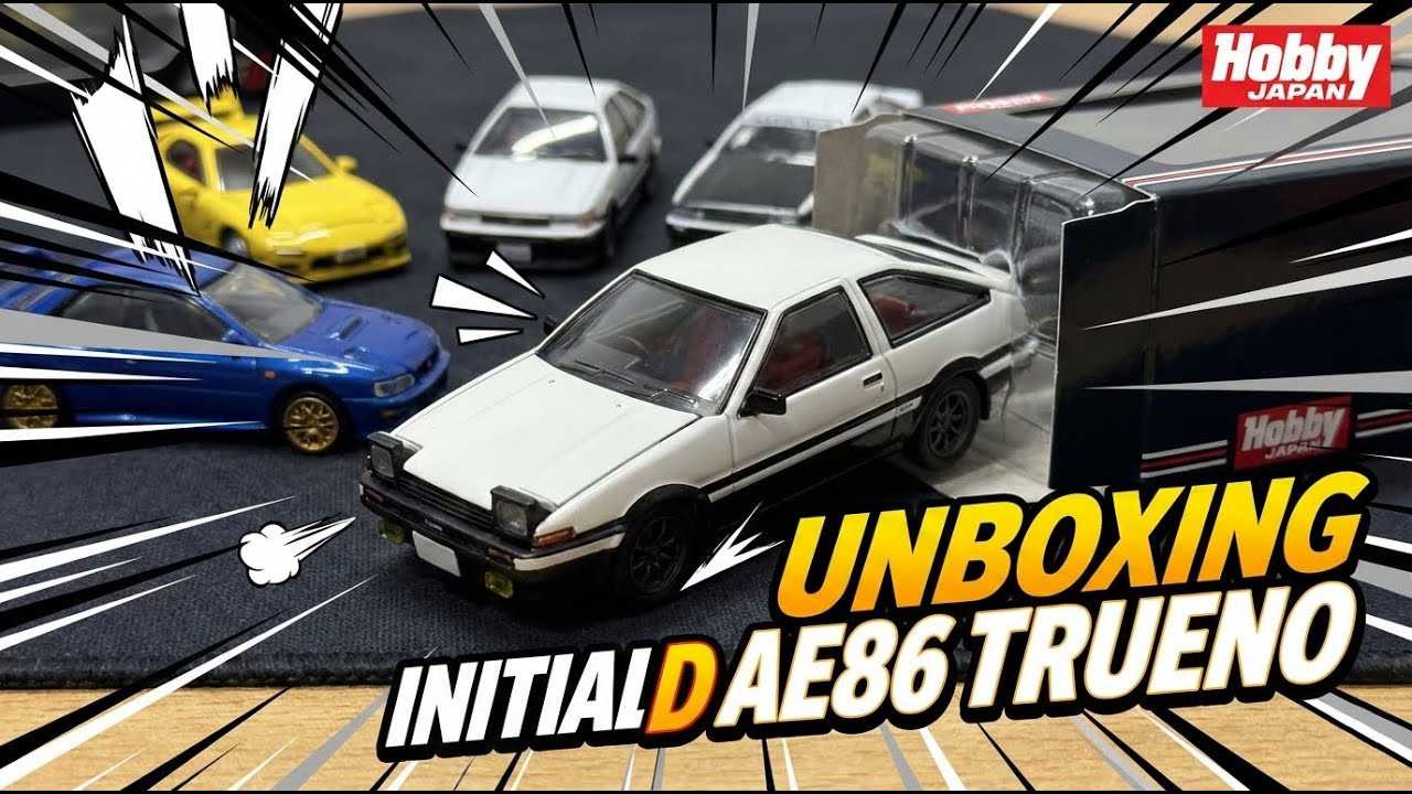 UNBOXING the InitialD AE86 Trueno! | Hobby Japan 1/64 Diecast Review #initiald #ae86 #hachiroku