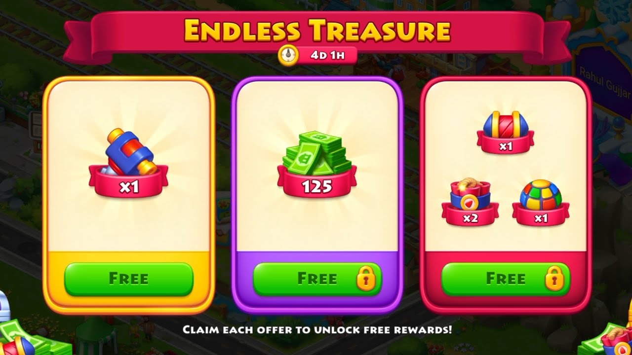 Township :- Endless Treasure🪙 Free Reward 😉 Win🎊Township Gameplay.....!!! #township #games #trending