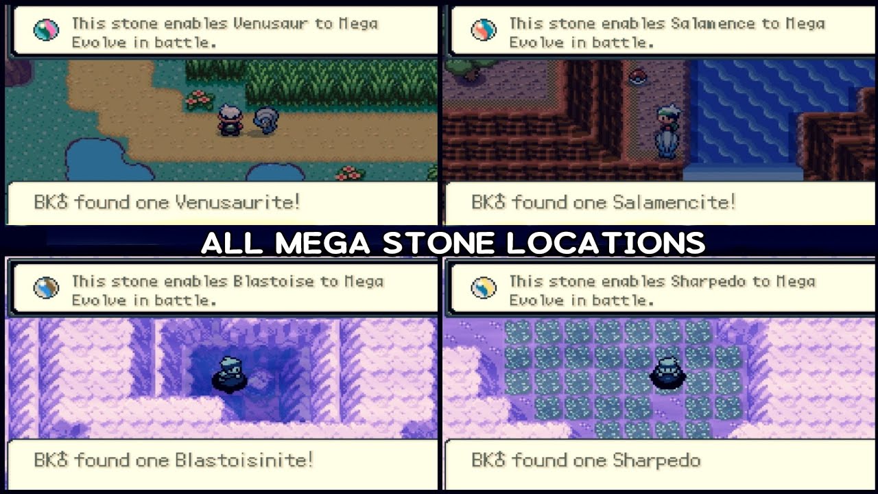 All Mega Stone Locations - Pokemon Emerald Crest v1.0.9.3