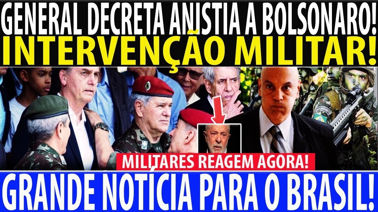🔴URGENTE - GENERAIS PARTE PRA CIMA DE LULA E PEDEM INTERVEN&Ccedil;&Atilde;O NO STF E LIBERDADE DE BOLSONARO!