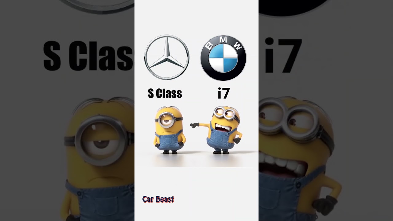 BMW i7 vs Mercedes S class funny #car #automobile #asmr #sportscar #tiktok #money #bmw #mercedes