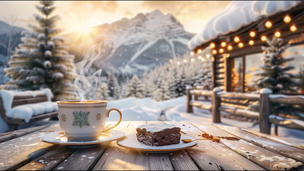 Winter Mountain Jazz 🎹🎸 – Gentle Piano & Guitar for a Cozy Coffee Break