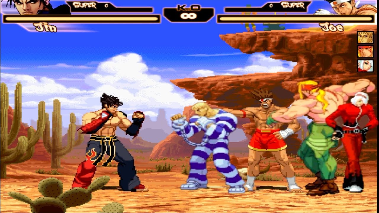 Джин Казама против Коди Джо, Алекса и Эша — Эпическая битва — Tekken против SNK и Capcom