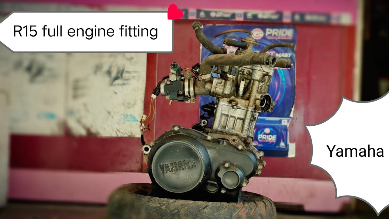 Yamaha R15 v2 full engine fitting | R15 v2 full engine rebuilding @akashbikedoctor