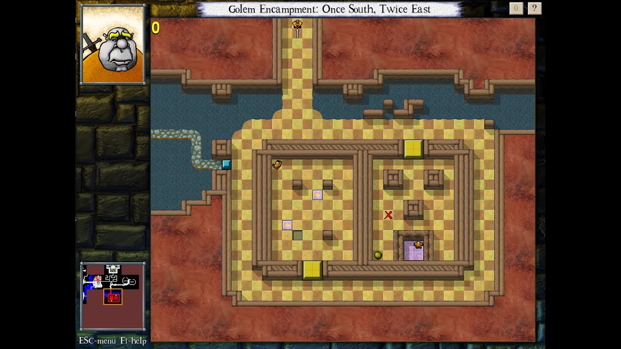 DROD Random Rooms: Gunthro and the Epic Blunder: Golem Encampment: Once North, Twice East