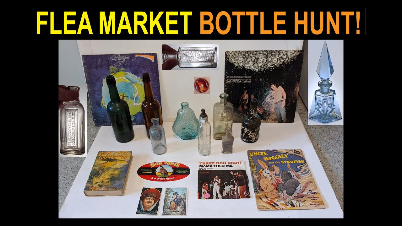 FLEA MARKET HAUL! BOTTLES & MORE! ROWLEY, MA WHAT DID WE BUY? BROWSE TODD FARM w MASS RIVER PICKERS!