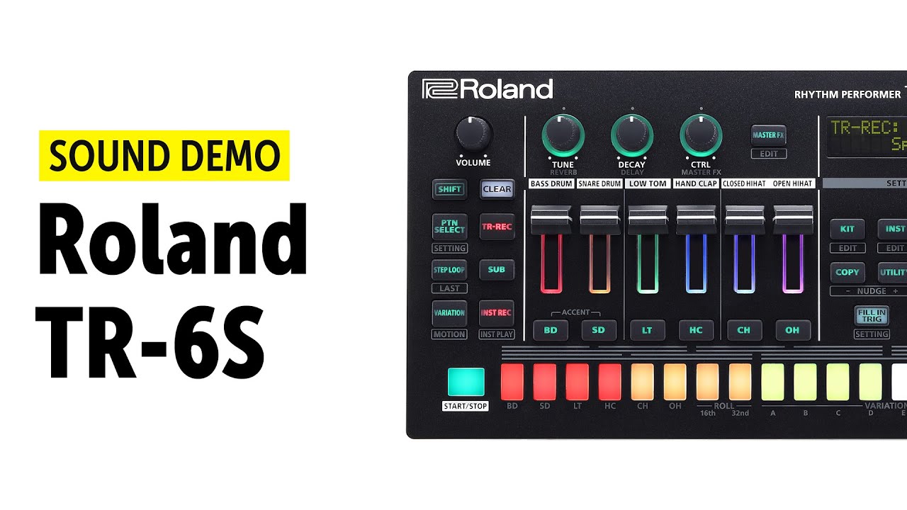 Roland TR-6S Demo (no talking) – quick walkthrough, variations edit & all presets