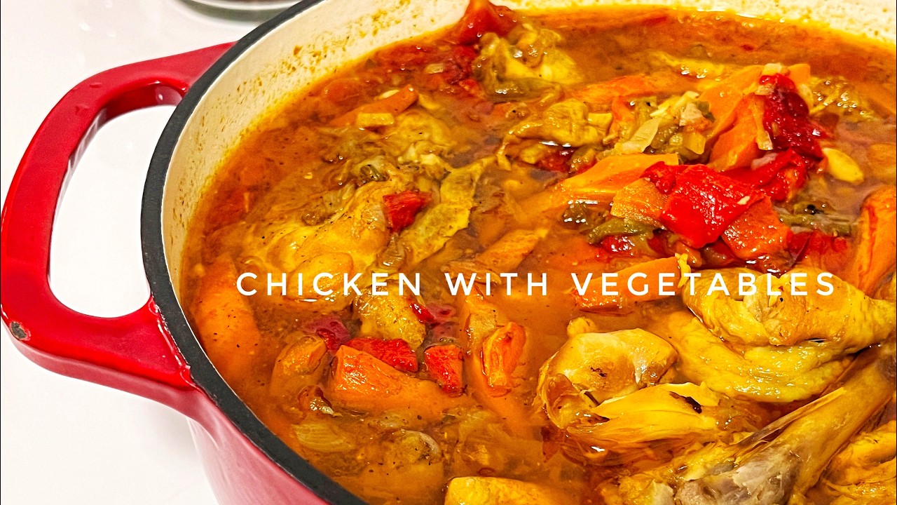 Сочная курица с овощами! Быстрый и полезный рецепт! 🍗🍅🥕 🫑