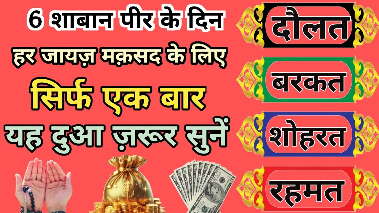 6 शाबान पीर के दिन यह दुआ ज़रूर सुनें।। quraan ki barkat tilawat #motivation 