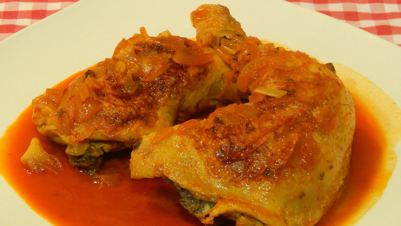 Pollo con salsa de piment&oacute;n receta f&aacute;cil