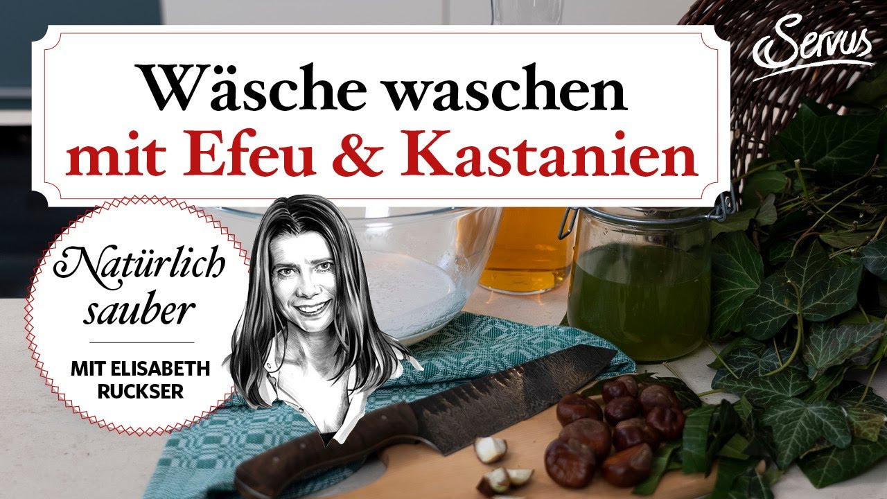 Wäsche waschen mit Efeu und Rosskastanie