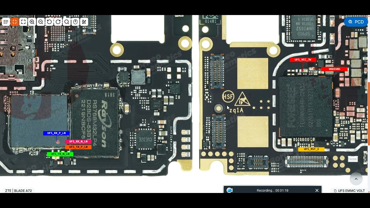 ZTE Blade A72 Lite ISP Pinout Test Point Dead Boot Repair Solution EMMC ISP Pinout Dead Fix UFI Easy