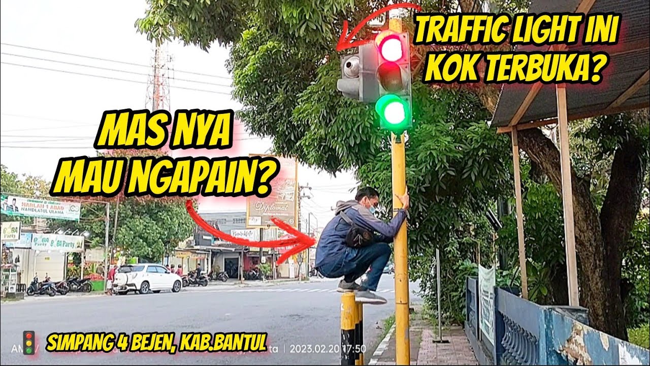 LAGI DAN LAGI BERSIHKAN SARANG BURUNG DI LAMPU LALU LINTAS? || SIMPANG 5 BEJEN, KAB.BANTUL D.I.Y.