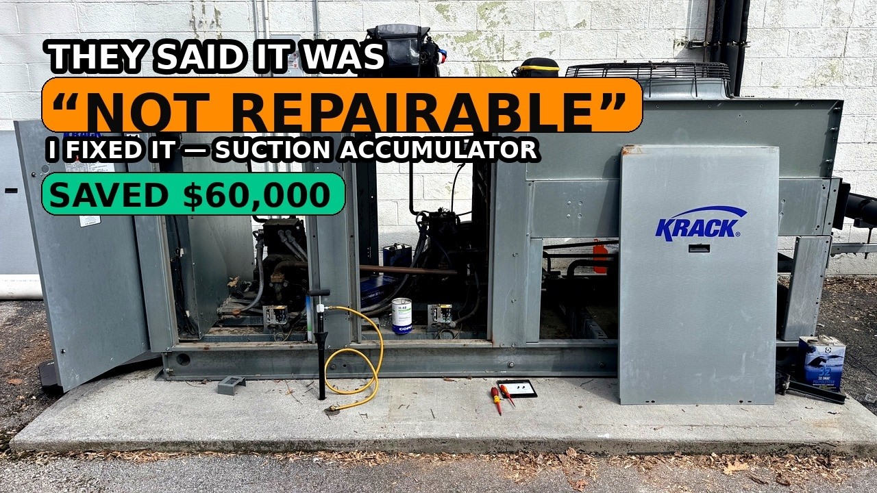 “They Said It Was ‘Not Repairable’… I Fixed It With a Suction Accumulator (Saved $60,000)”