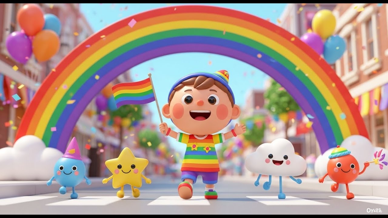 Ultimate Colours of the Rainbow Parade Song for Kids | Learn Colors & Fun Nursery Rhymes 🌈🎶