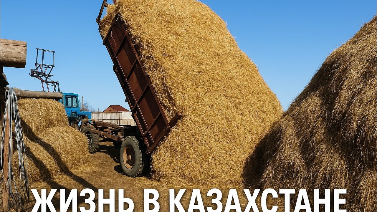 Насыщенный день в селе. Ездили смотреть коров. Соломы много не бывает!Выгрузили и поехали за новой. 