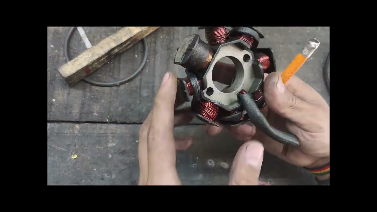 Bobinado y reparación de bobina de motocicleta tvs 100 sport